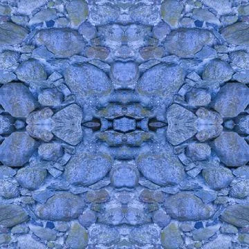 An old stone wall. Background of blue stones. Stone texture. Blue stones. Sea Stock Illustration