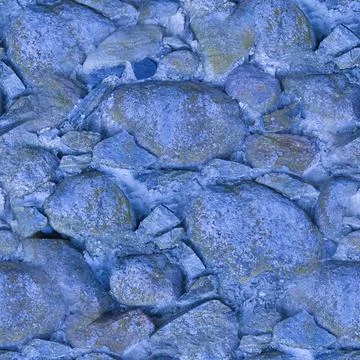 An old stone wall. Background of blue stones. Stone texture. Blue stones. Sea Stock Illustration