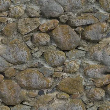 An old stone wall. Background of grey stones. Stone texture. Seamless. Stock Illustration