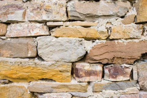 Old stone wall background Stock Photos