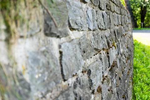 Old stone wall close up Stock Photos