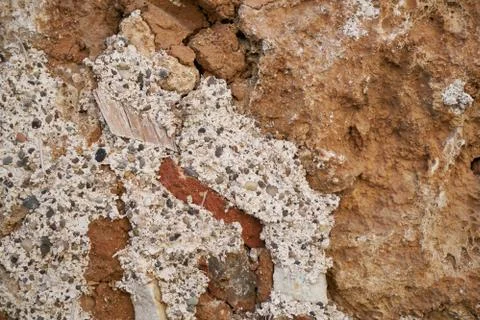 Old stone wall close up Stock Photos