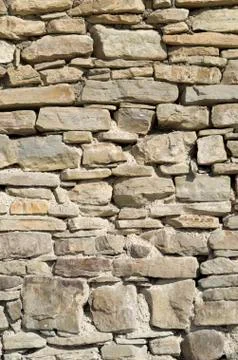 Old stone wall closeup Foto stock