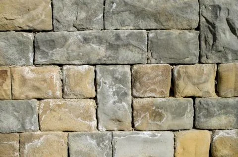 Old stone wall closeup Foto stock