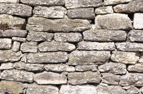 Old stone wall closeup Foto stock