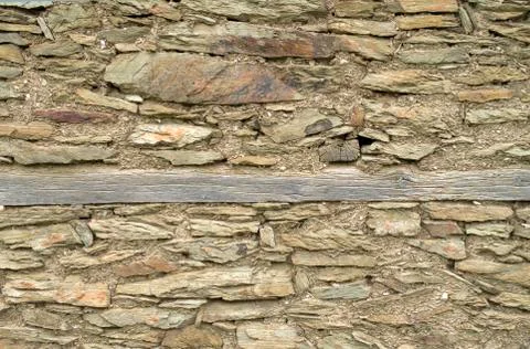 Old stone wall closeup 库存照片