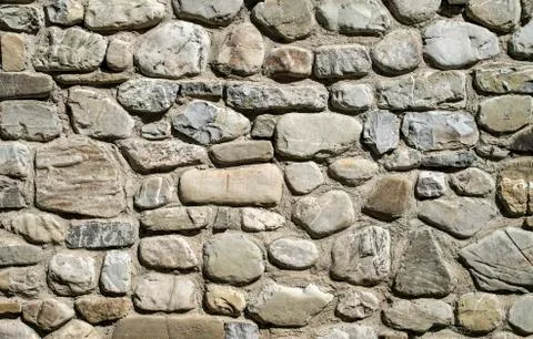 Old stone wall closeup Foto stock