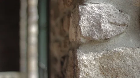 Old Stone Wall Corner Stock Footage 73836558