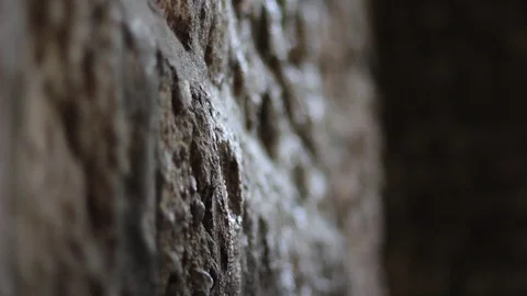Old Stone Wall CU Rack Focus Video stock 73836884