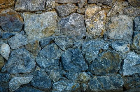Old stone wall in Cyprus as background Stock Photos