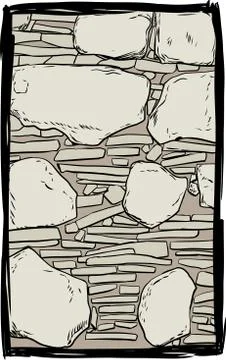 Old stone wall illustration Stock Illustration