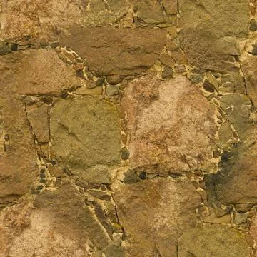 An old stone wall. Masonry. Background of yellow stones. The texture of the s Stock Illustration