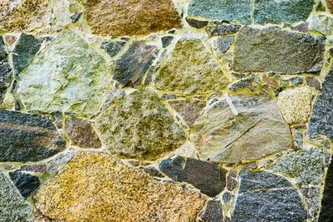 Old Stone Wall, Old Texture of Marble Stone Blocks. Background of Stone Wall Stock Photos