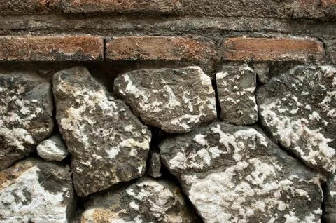 Old Stone Wall Surface Texture Background Stock Photos
