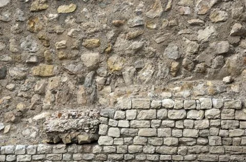 Old Stone Wall Surface Texture Background Stock Photos