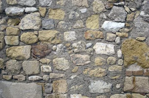 Old Stone Wall Surface Texture Background Stock Photos