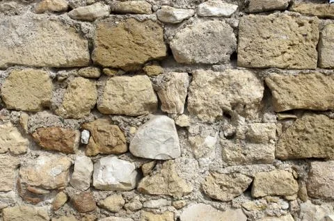 Old Stone Wall Surface Texture Background Stock Photos