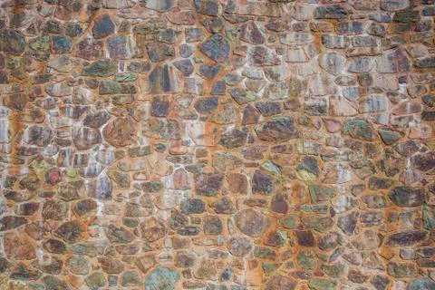 Old stone wall texture background Stock Photos