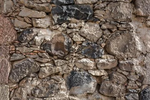 Old stone wall, Texture background concept Stock Photos