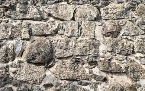 Old stone wall texture of the historic Galle Fort in Sri Lanka Stock Photos