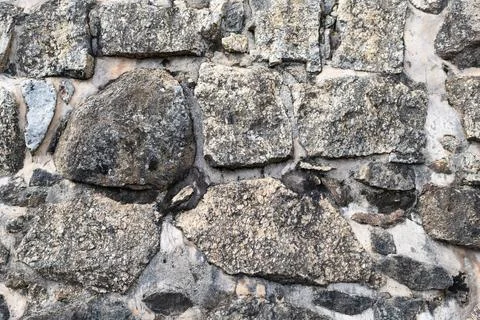 Old stone wall texture of the historic Galle Fort in Sri Lanka Stock Photos