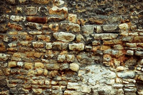 Old stone wall textures Stock Photos