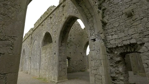 Old stone walls Stock Footage 86498993