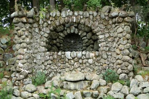Old stone well building Stock Photos