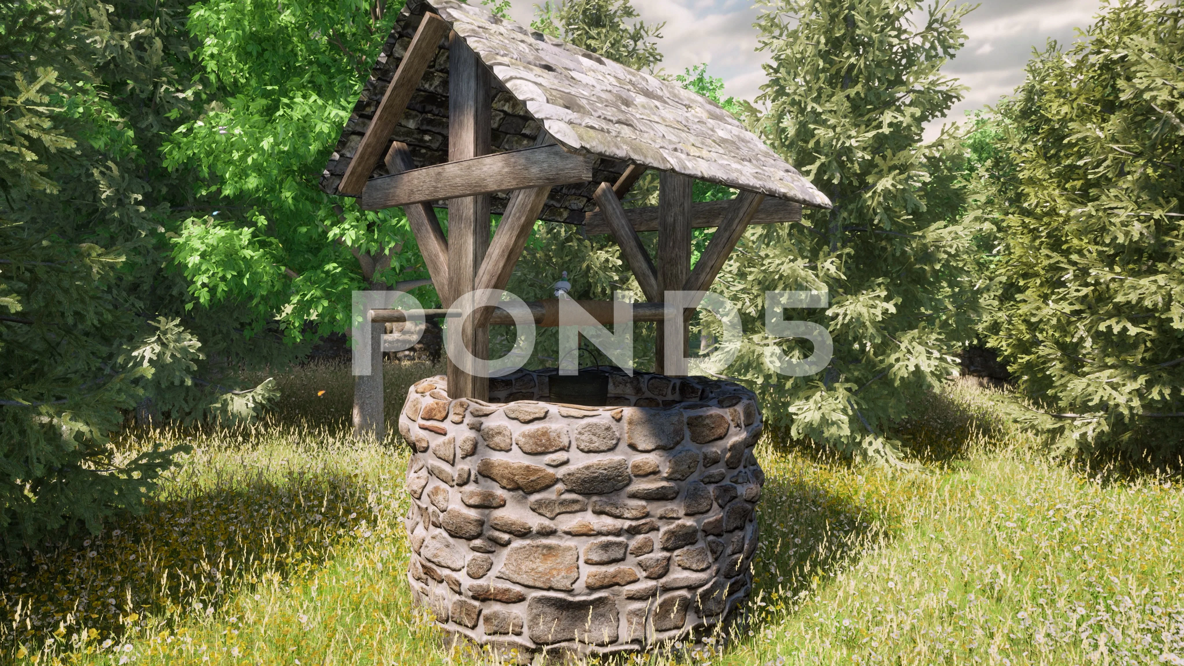 stone wishing well