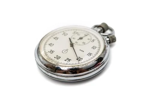 Old stopwatch isolated Foto stock