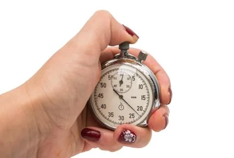 Old stopwatch isolated Stock Photos