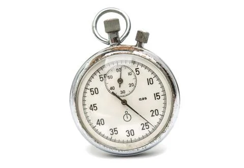 Old stopwatch isolated 스톡 사진