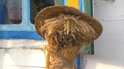 Old Straw Slavic Talisman Stock Footage 72437302