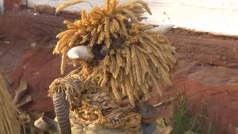 Old Straw Slavic Talisman Stock Footage 72437420