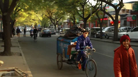 Old Street in china Stock Footage 33331766