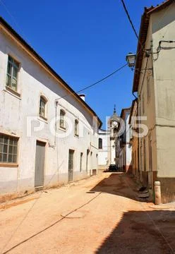 Old street of espinhal village Stock Photos
