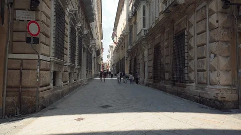 Old street in Genoa Stock Footage 112617302