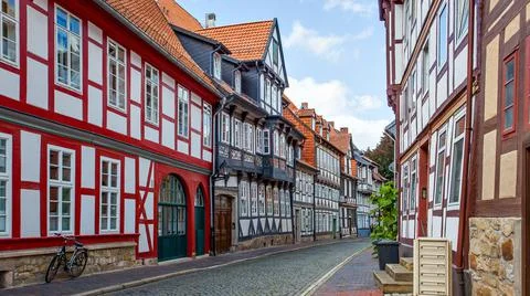 Old street in Germany Stock Photos