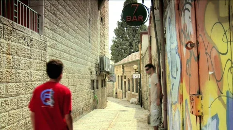 Old street in Jerusalem Stock Footage 607839