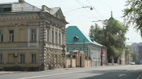 Old street in Moscow Stock Footage 24962299