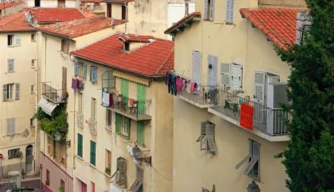 Old street in Nice. Stock-Fotos