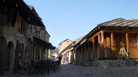 Old streets in Mostar, 4k Stock Footage 47009953