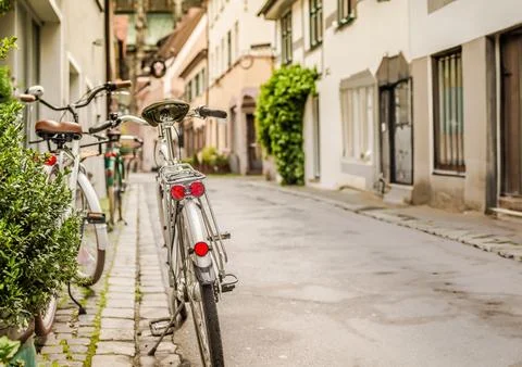In the old streets of Ulm Stock Photos