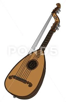 Old stringed instrument イラスト素材
