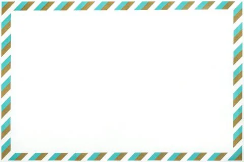 Old striped envelope, background with frame . White mail letter with pattern, Fotos de archivo
