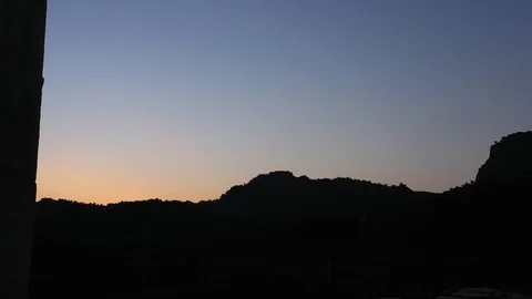 Old Structure and Sunset Aerial View 2 Vídeo Stock 122362796