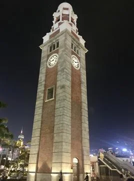 Old structure clock tower Stock Photos