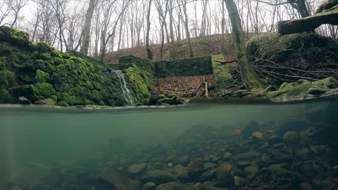 Old structure from the water Stock Footage 84159519