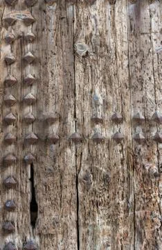 Old studded door Stock Photos