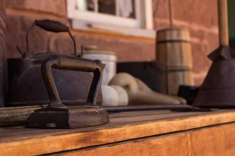 Old stuff in a barn Stock Photos